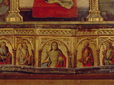 Christ avec Saint Pierre et Saint Paul, de la prédelle du polyptyque de San Martino - Carlo Crivelli
